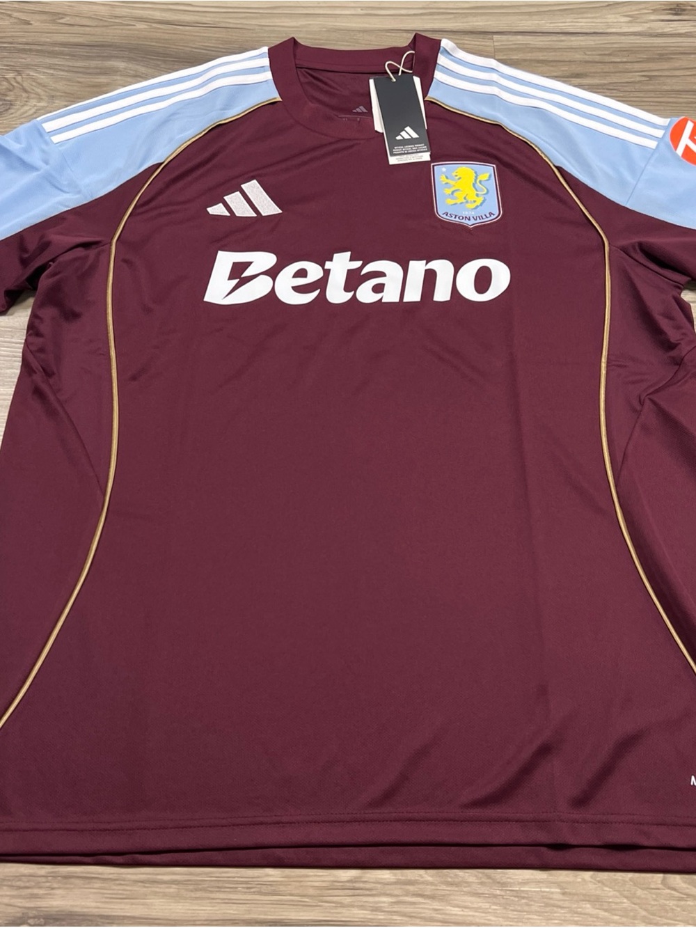 adidas Aston Villa FC 25/26 Home Soccer Jersey SLIM Mens Size XL JN8061 $100 NWT